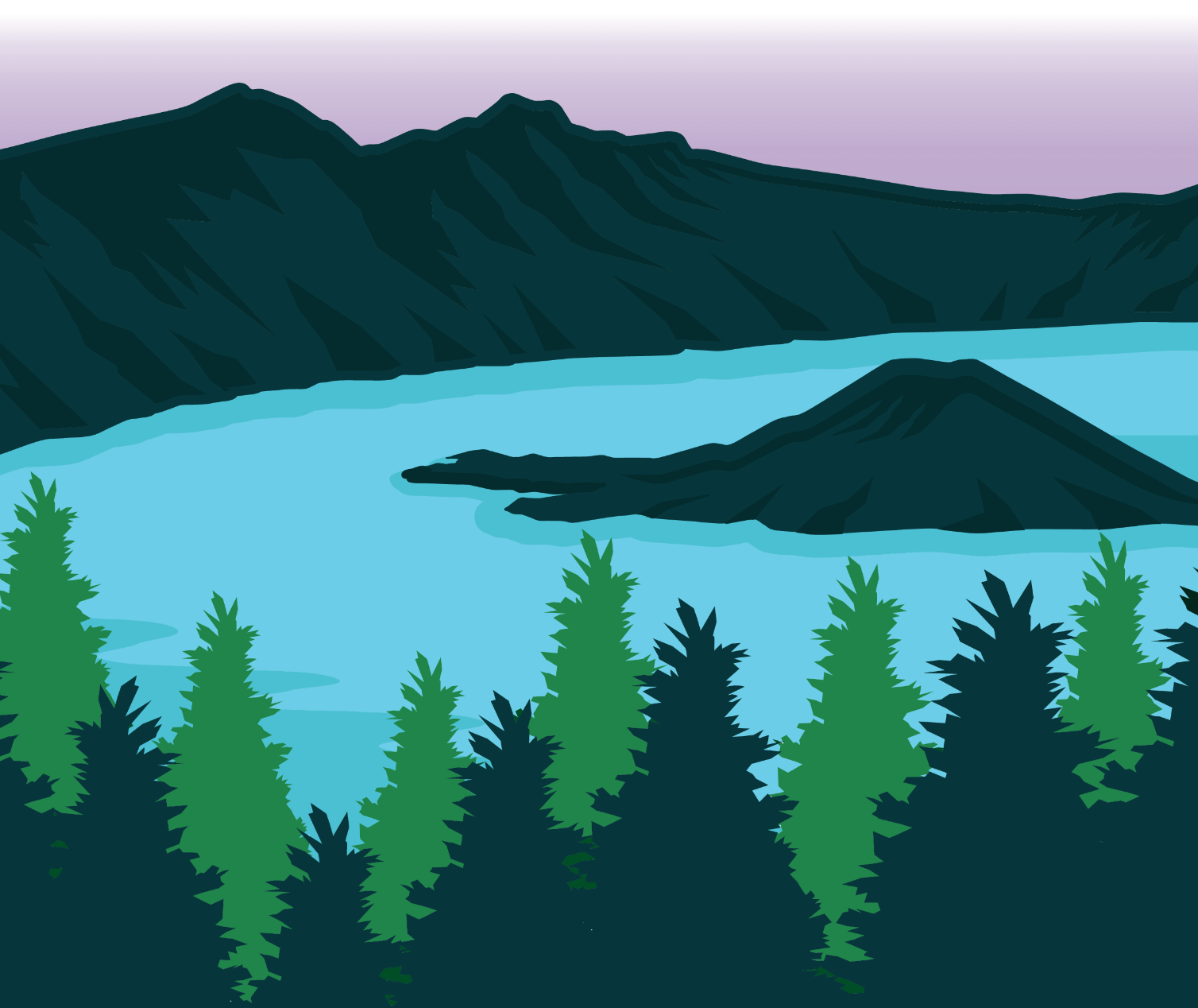 Illustration of Crater Lake.