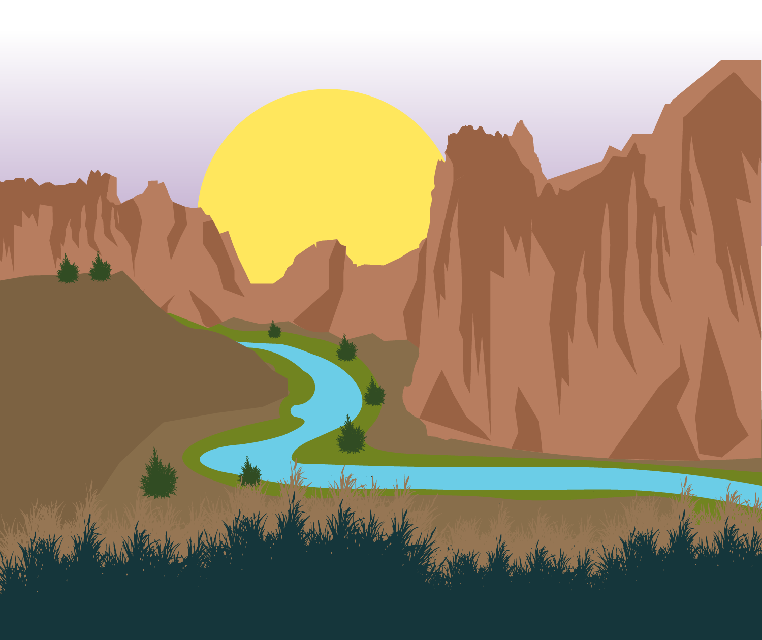 Illustration of Crater Lake.